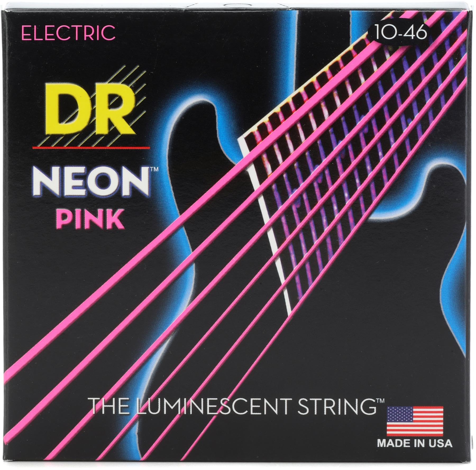 Amazon.co.jp: DR Strings (デーアール) エレキ弦 NEON ピンク カラー